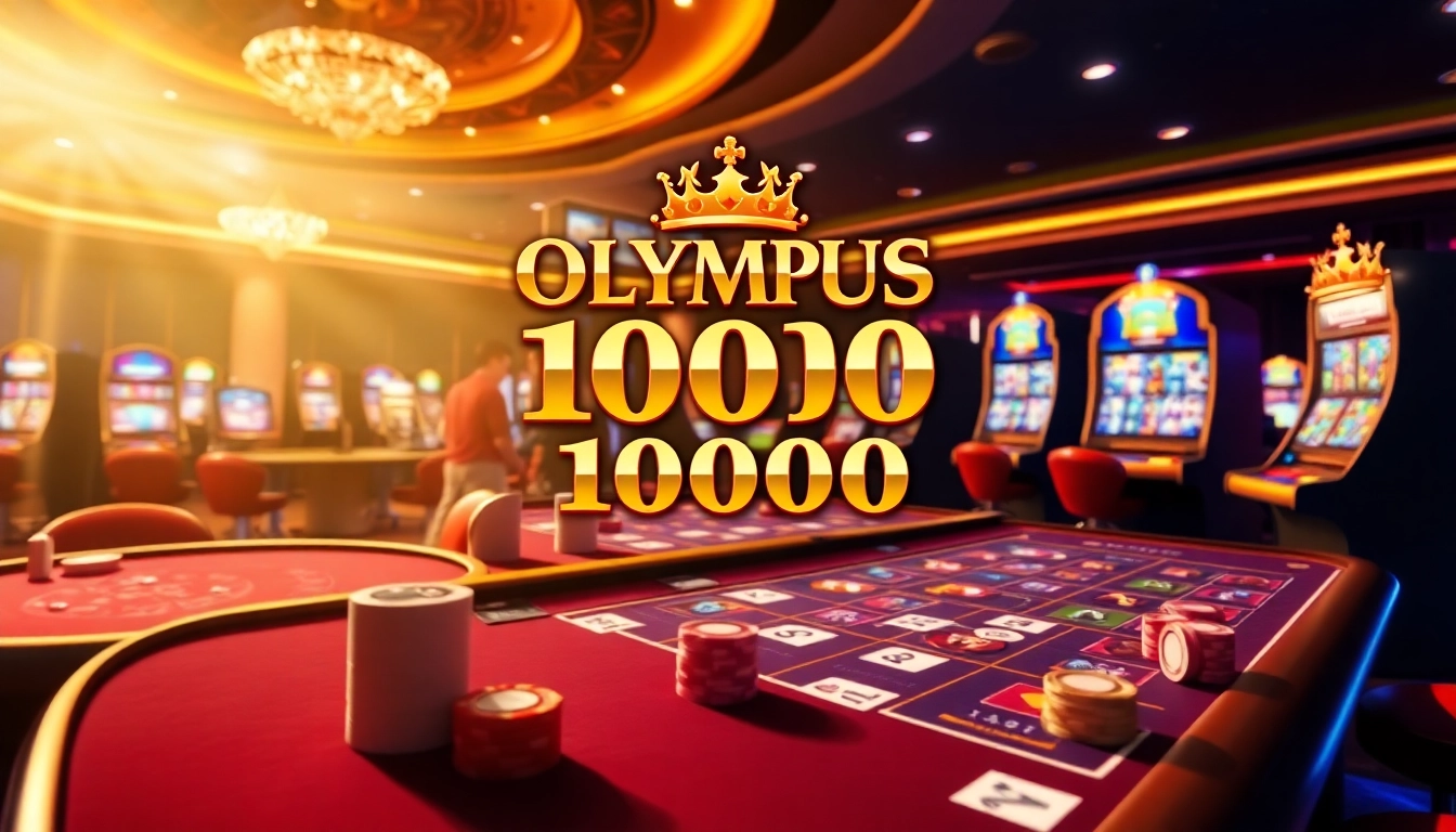 Experience excitement with Olympus 1000 slot machine and casino ambiance.