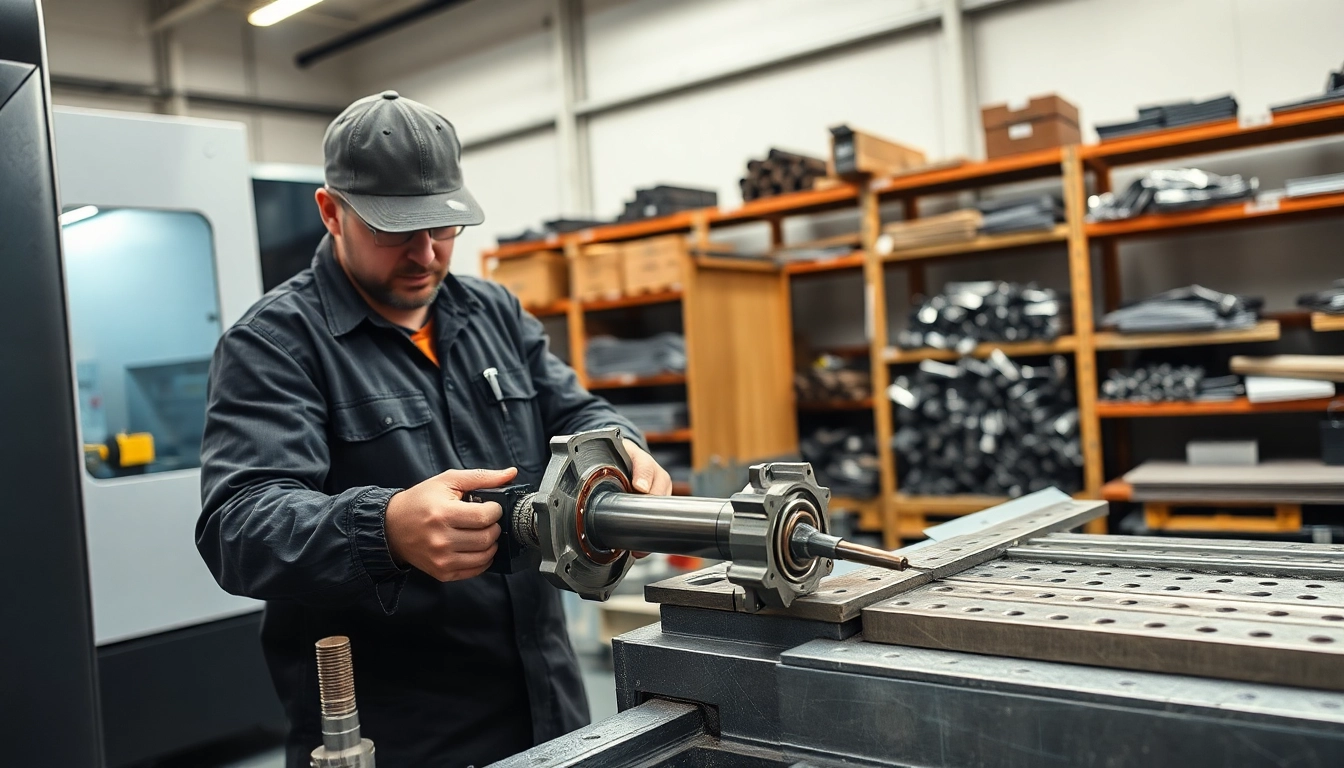 Showcase of custom steel fabrication in a professional workshop with skilled artisans and machinery.