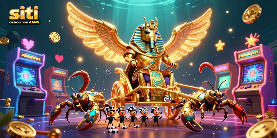 Scopri i migliori siti casino non AAMS con un'illustrazione 3D di avventure di gioco.