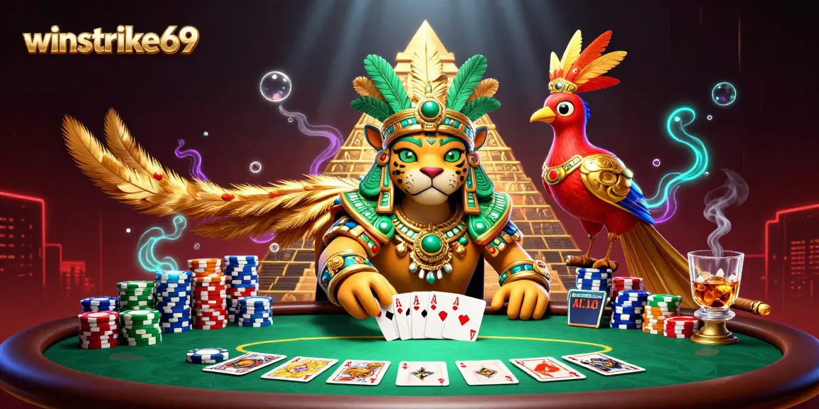 Engage with winstrike69 at this vibrant online poker scene, showcasing colorful chips & bold strategies.