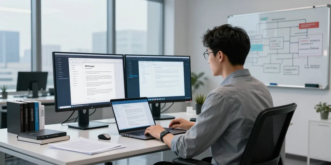 Detect PDF fraud using advanced AI technology in a modern office space.