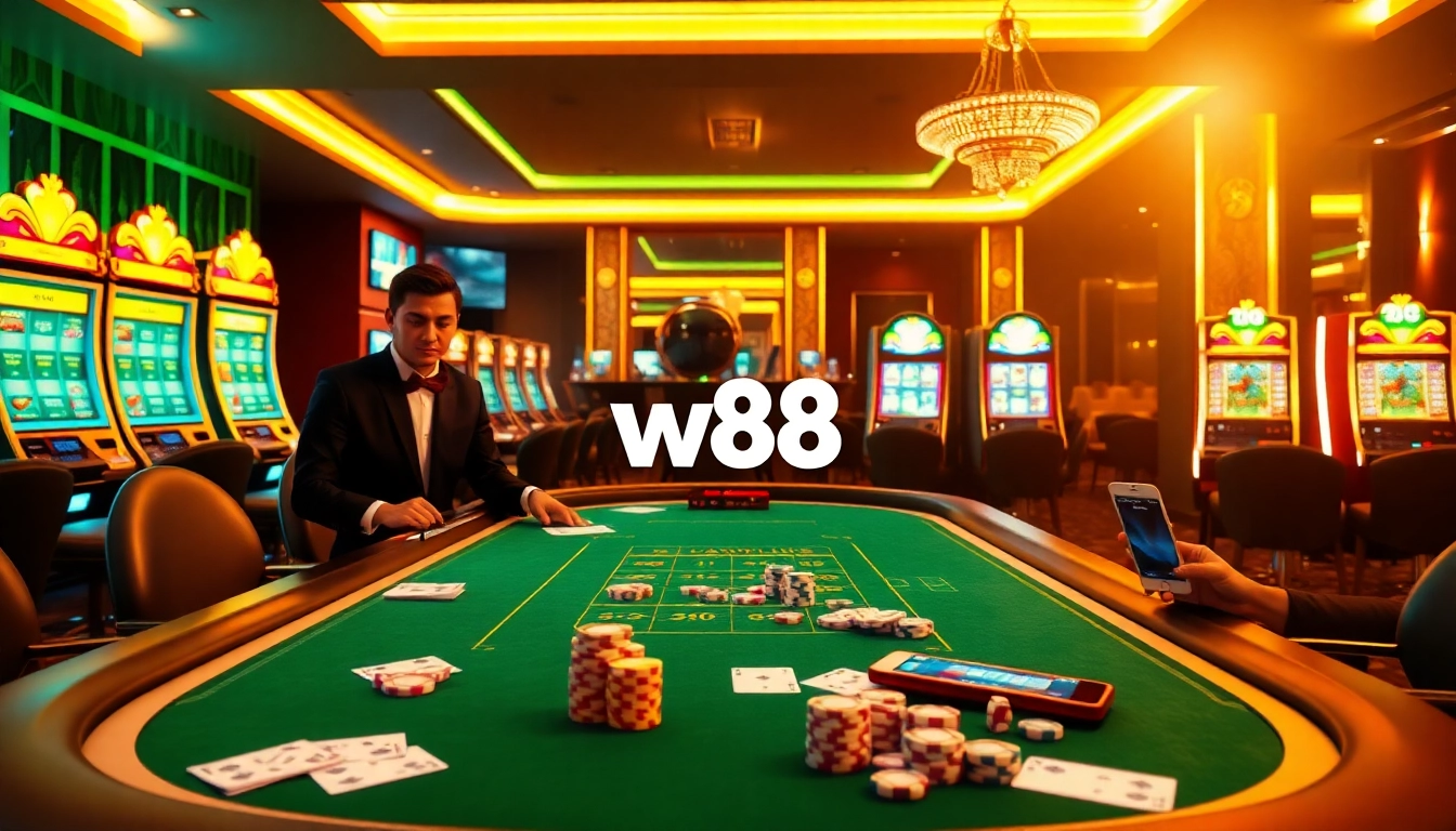Winning at W88: Experience the thrill of online gambling with vibrant casino visuals