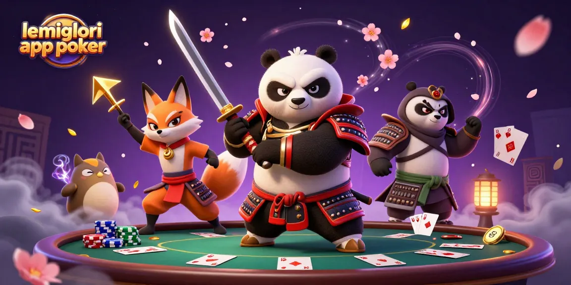 Le migliori app poker offrono un'azione entusiasmante con un panda samurai e un volpe ninja.