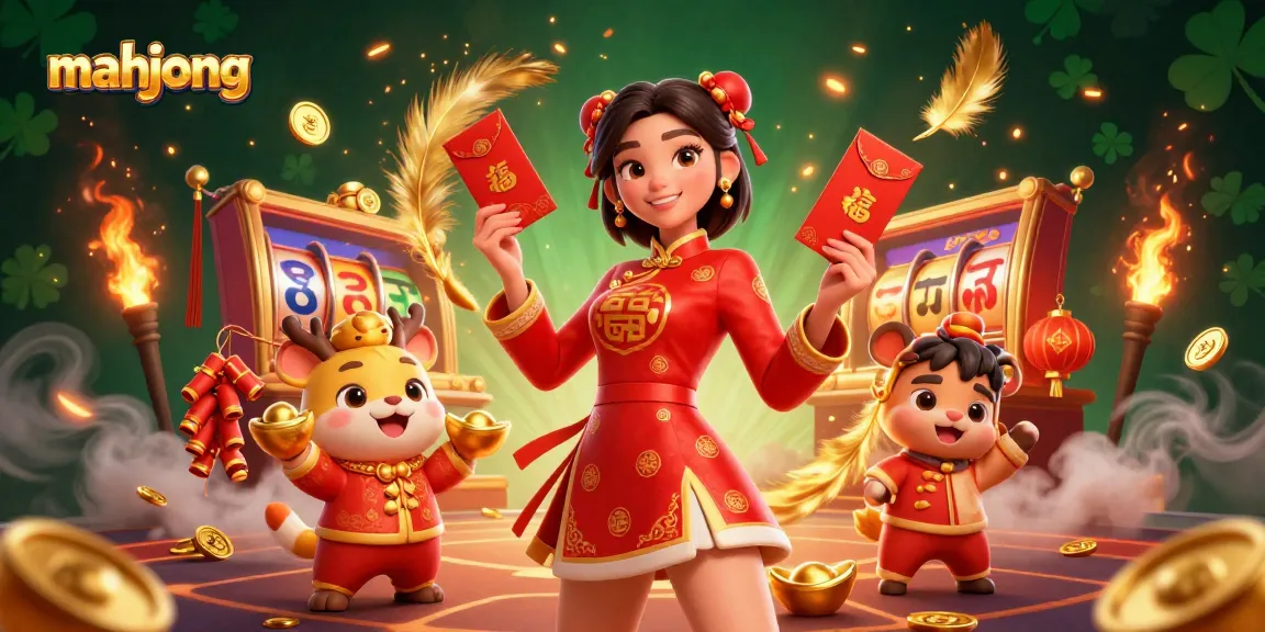 Experience mahjong's thrilling scene with vibrant characters amidst a lively casino backdrop.