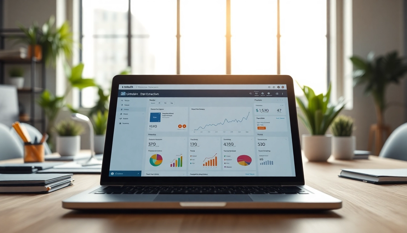 Utilizing a linkedin data extraction tool within a modern, vibrant digital workspace.