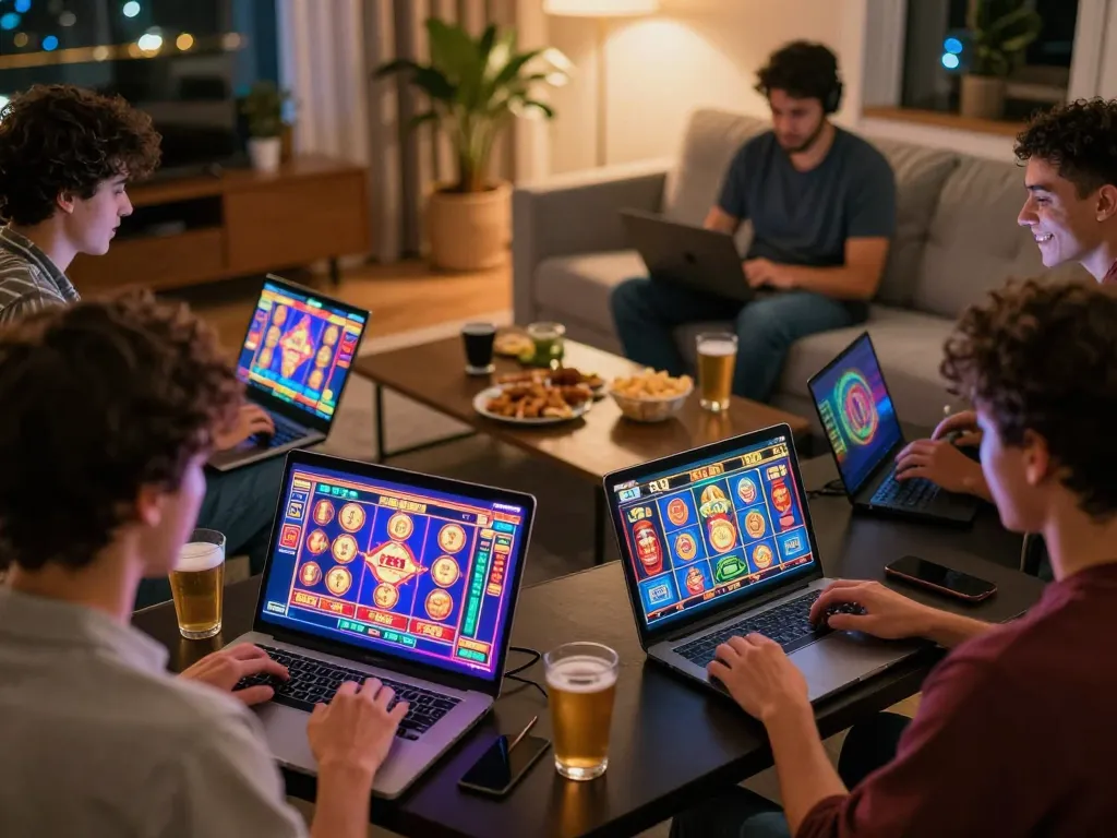 Players enjoying an exciting online slot game with vibrant graphics and engaging gameplay.