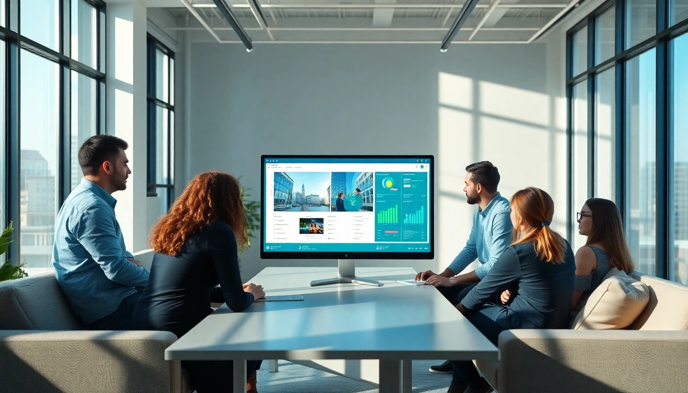 Video to promptgenerator interface in a dynamic workspace with diverse professionals.