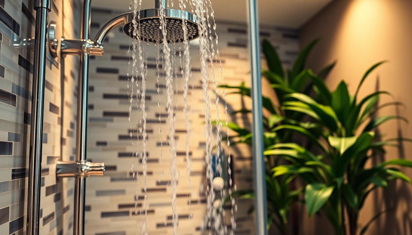 Revealing a stylish shower uk with elegant fixtures and a serene bathroom atmosphere.