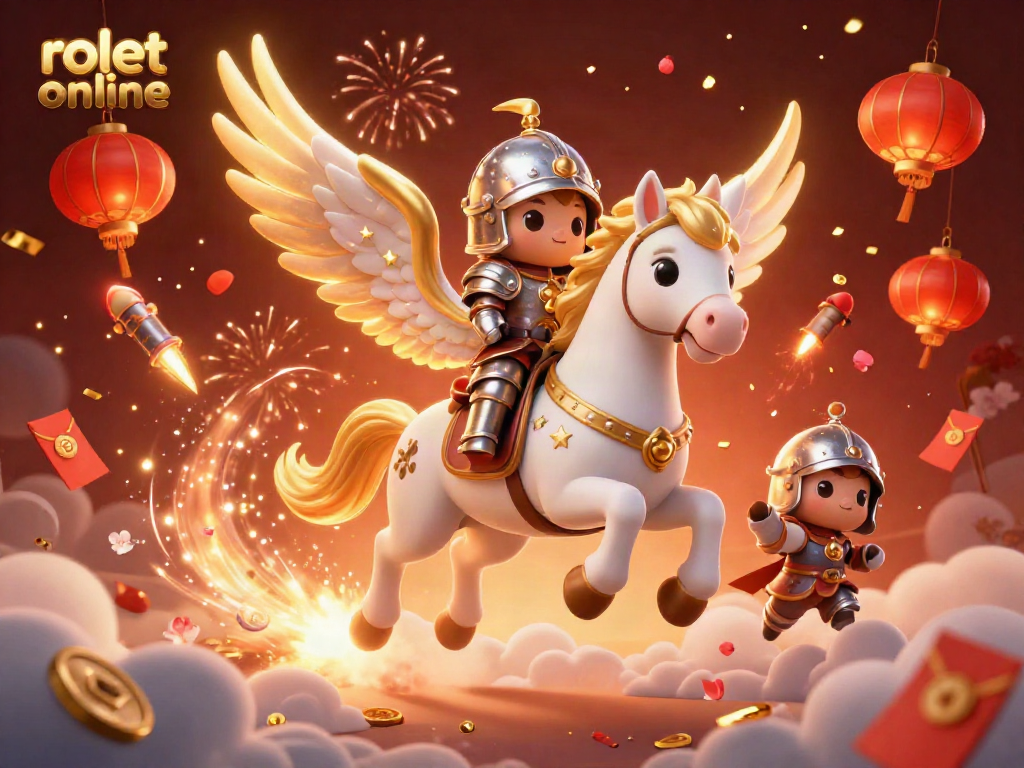 Immerse yourself in rolet online action with a vibrant 3D casino scene featuring lucky charms and festive energy.