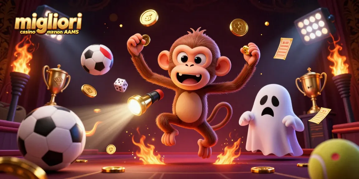 Scopri i migliori casino online non AAMS in un'illustrazione vivace e ricca di energia.
