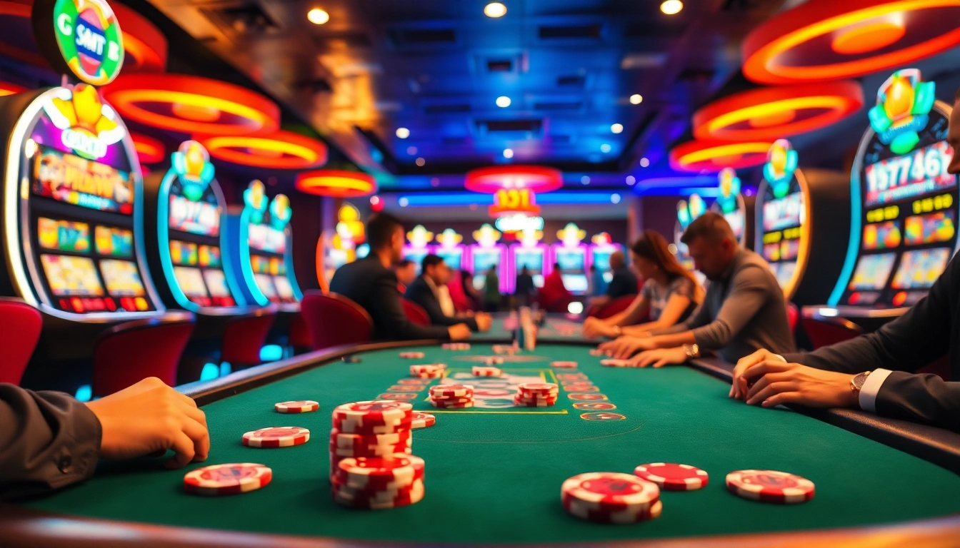 Erleben Sie den casino bonus ohne einzahlung neu in einem aufregenden Casino mit lebhaften Spielern und bunten Spielautomaten.