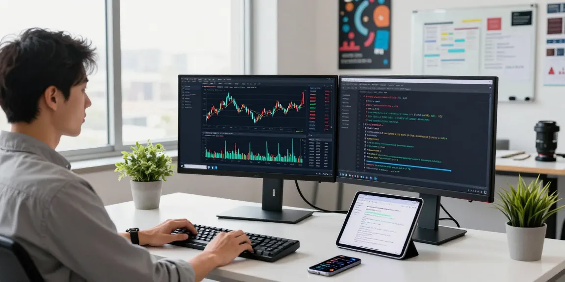 Dynamic workspace depicting a developer utilizing the multi-ticker HK stock batch API for real-time market data integration.