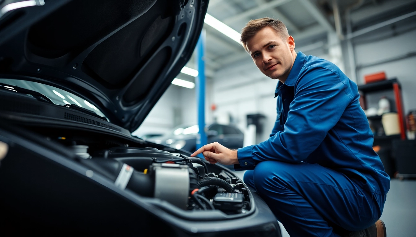 Inspecting an extended car warranty's coverage on a vehicle's engine.