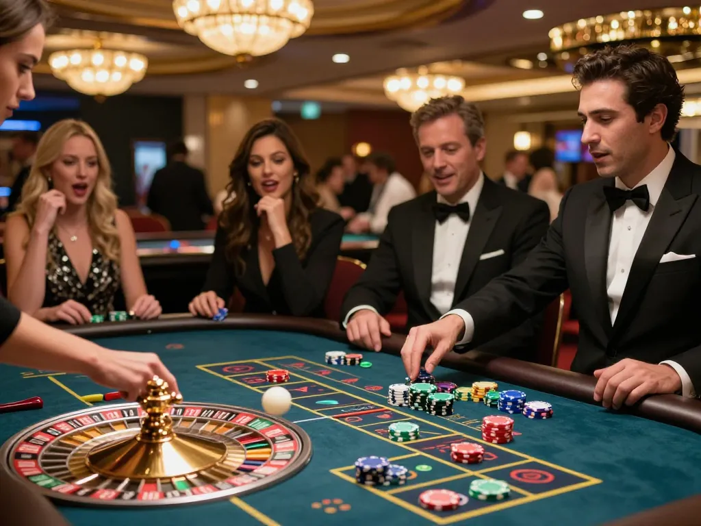 888bet players immersing in vibrant roulette gameplay, showcasing excitement and strategic betting.