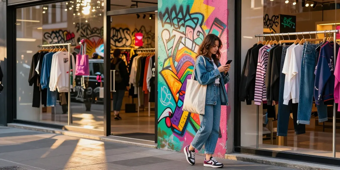 Young woman exploring shs-dome5.com fashion trends in urban environment.