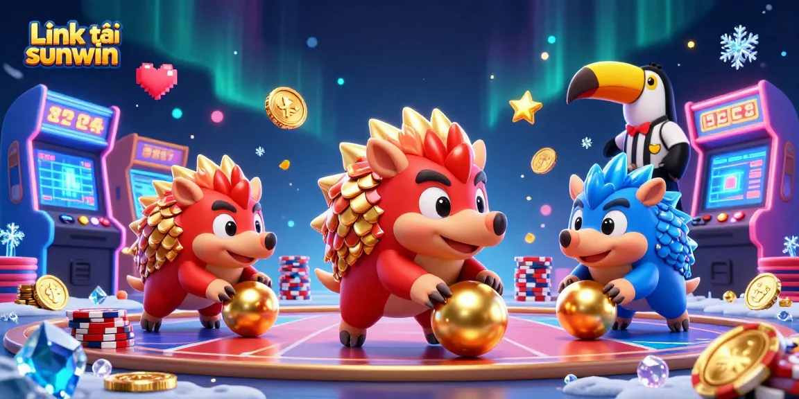 Experience Link tải sunwin with vibrant animated pangolins and dynamic casino game elements.