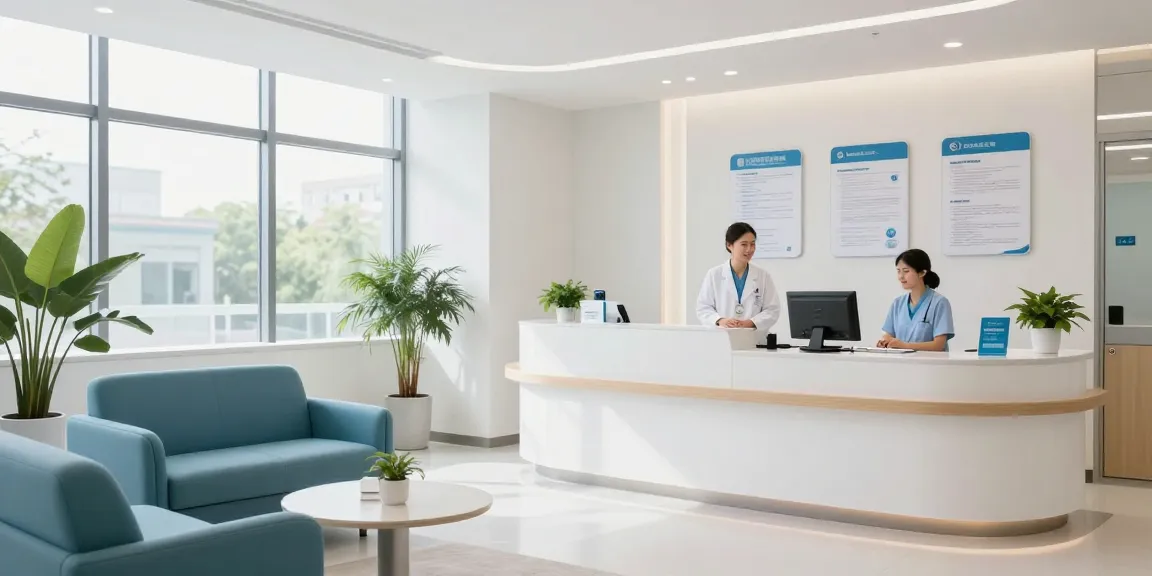 Hair transplant Turkey price consultation in a modern health clinic, featuring a healthcare provider discussing patient care.