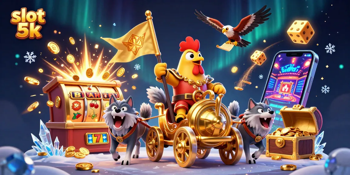 Win big at slot 5k with the rooster warlord leading a jackpot adventure.