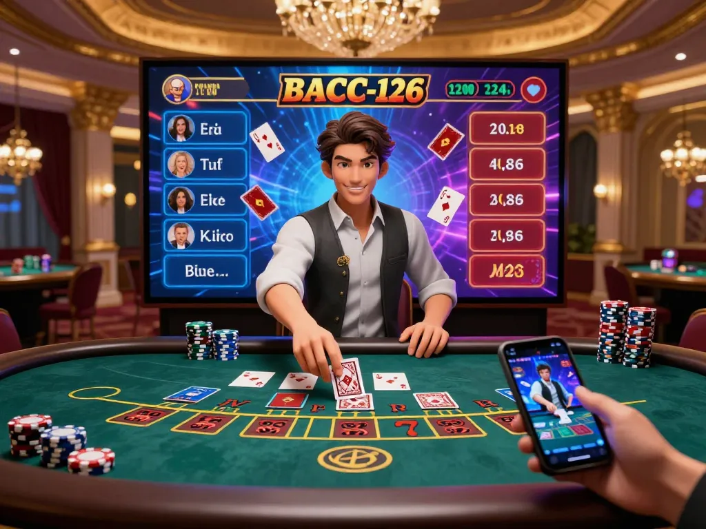 Exciting online baccarat experience showcasing vibrant virtual casino atmosphere with engaging players.