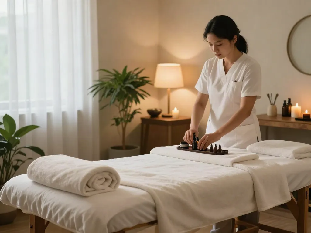 Experience calming 영종도출장마사지 at a serene spa with soothing ambiance and essential oils.