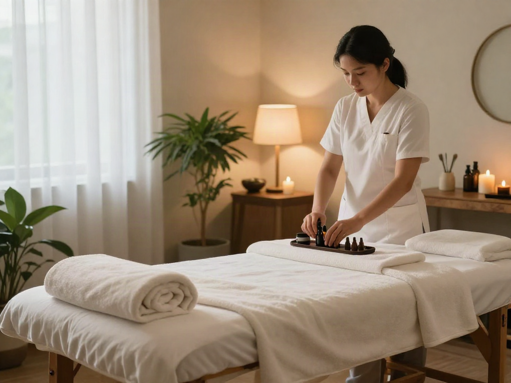 Experience calming 영종도출장마사지 at a serene spa with soothing ambiance and essential oils.