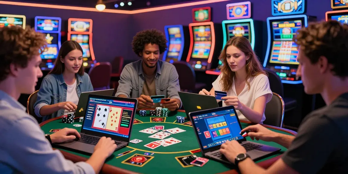 Dynamic online casino players enjoying credit card gaming experiences at https://alsbury.co.uk/ in a vibrant virtual environment.