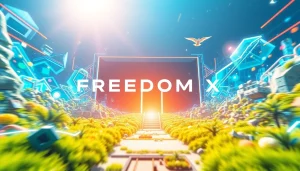 Experience the vibrant world of Freedom X through dynamic visual creativity and technological innovation.