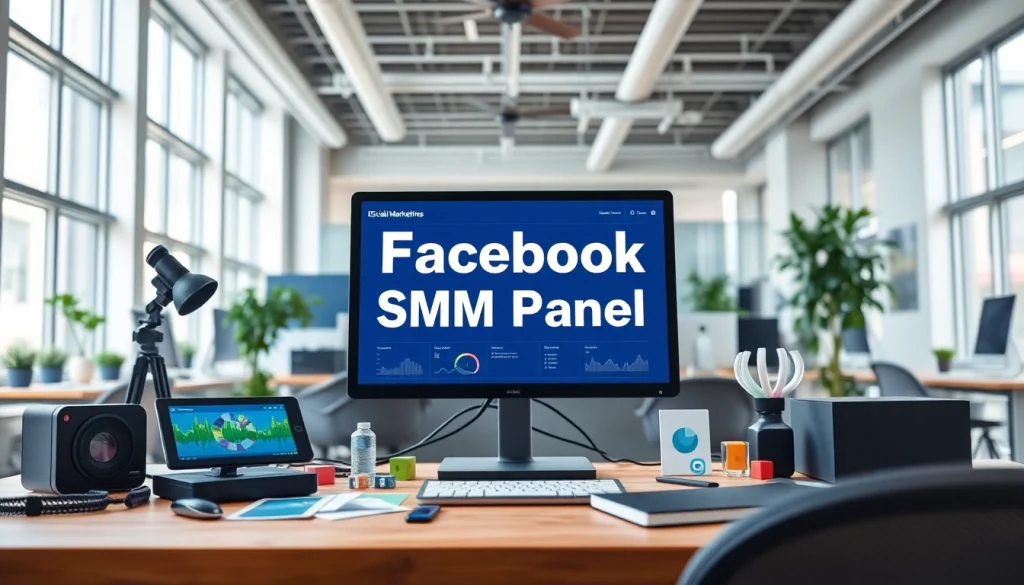 Engage with the dynamic facebook smm panel showcasing analytics and social media performance in a vibrant digital workspace.