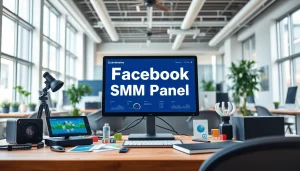 Engage with the dynamic facebook smm panel showcasing analytics and social media performance in a vibrant digital workspace.