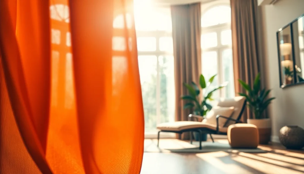 Beoordeel gordijnstof met rijke textuur in een mooi ingericht interieur.