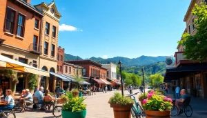 Experience Clarksburg's vibrant downtown with historic charm and lively outdoor cafés.