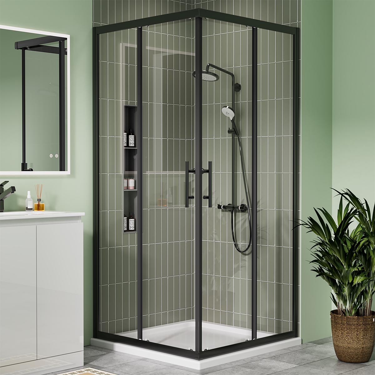 Modern Comfort with 800 x 800 Shower Base Collection