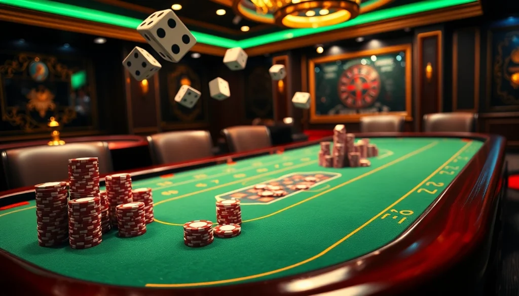 Rasakan sensasi 'datuk win' dengan adegan kasino yang sibuk menampilkan pemain-pemain yang bersemangat di meja poker dikelilingi elemen permainan yang hidup.