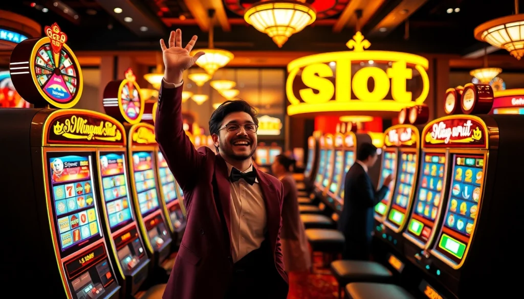 Experience big wins at slot depo 5rb gaming machines showcasing vibrant casino excitement.