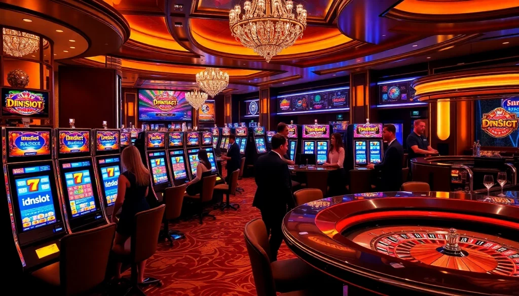 Experience the excitement of idnslot with colorful slot machines and vibrant casino ambiance.