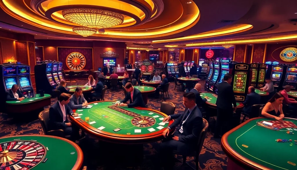 Vivez l'excitation du meilleur casino en ligne 2026 avec des joueurs engagés autour de tables de jeu luxueuses.