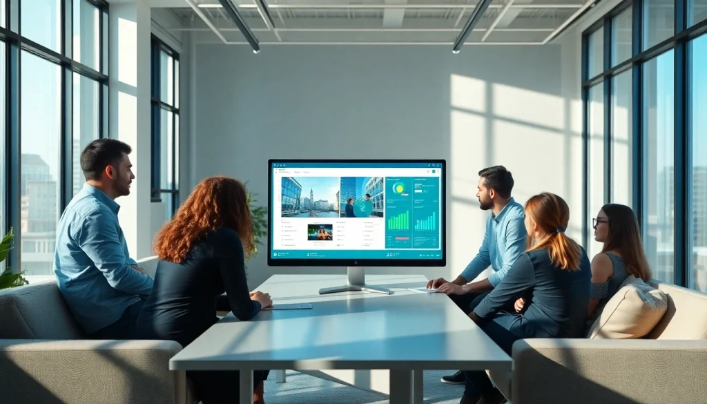 Video to promptgenerator interface in a dynamic workspace with diverse professionals.