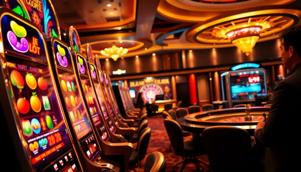 Experience the excitement of situs slot gacor with vibrant slot machines and a thrilling casino atmosphere.